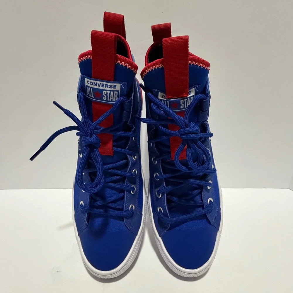 Converse Chuck Taylor All Star Ultra Mid Blue Red White Mens 7 165341C Sneakers - Picture 3 of 7